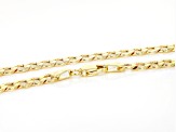 10k Yellow Gold 4.5mm Hammered Curb Link 18" Chain