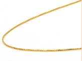 10k Yellow Gold Round Diamond Cut Box Link 24 Inch Chain