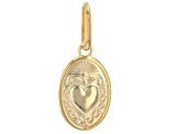 10k Yellow Gold Oval Heart Pendant