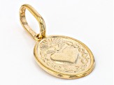 10k Yellow Gold Oval Heart Pendant