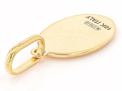 10k Yellow Gold Oval Heart Pendant
