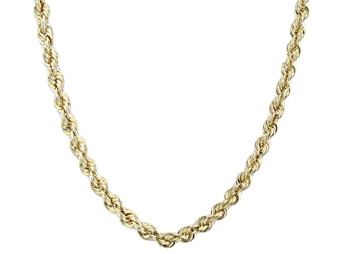 10K Yellow Gold 2.5mm Rope 18 Inch Chain