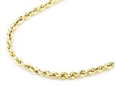 10K Yellow Gold 2.5mm Rope 18 Inch Chain