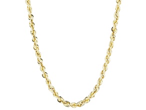 10K Yellow Gold 2.5mm Rope 24 Inch Chain