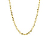 10K Yellow Gold 2.5mm Rope 24 Inch Chain