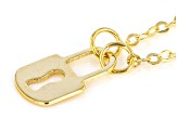 10K Yellow Gold Lock 18 Inch Necklace