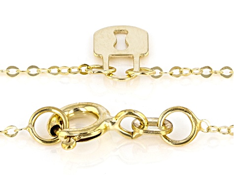 10K Yellow Gold Lock 18 Inch Necklace