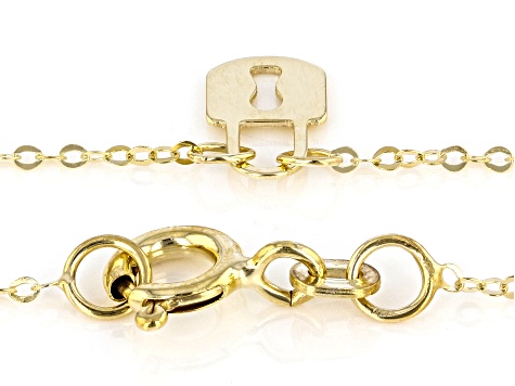 10K Yellow Gold Lock 18 Inch Necklace