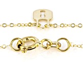 10K Yellow Gold Lock 18 Inch Necklace