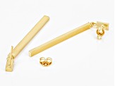 10K Yellow Gold Polished Bar Earrings