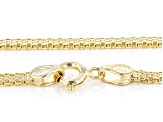 10K Yellow Gold Square Popcorn Link 18 Inch Chain