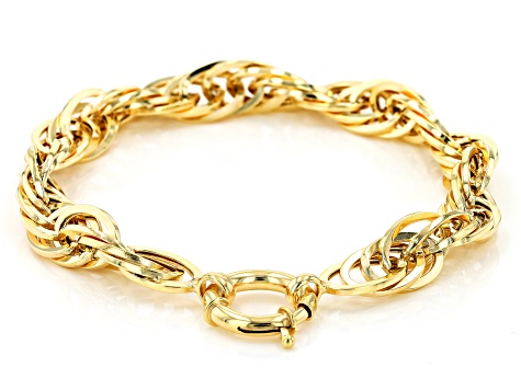 10K Yellow Gold Oval Link Bracelet