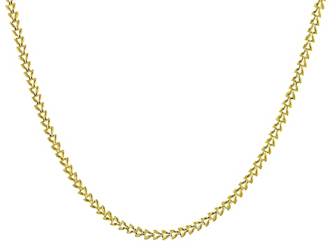 10K Yellow Gold Wheat Shape 18 Inch Necklace