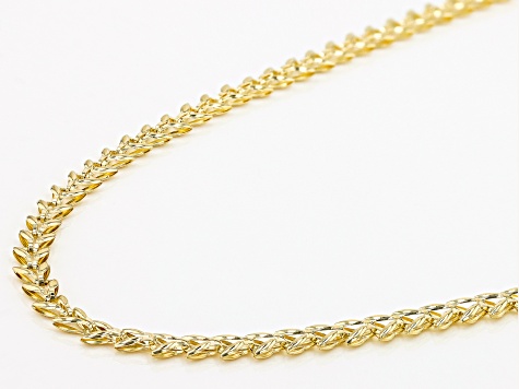 10K Yellow Gold Wheat Shape 18 Inch Necklace