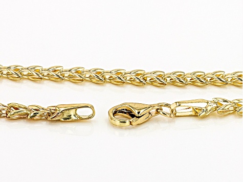 10K Yellow Gold Wheat Shape 18 Inch Necklace