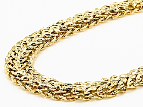 10K Yellow Gold Woven 18 Inch Necklace - AU1633 | JTV.com