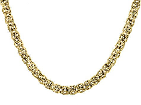 10K Yellow Gold Byzantine 18 Inch Chain