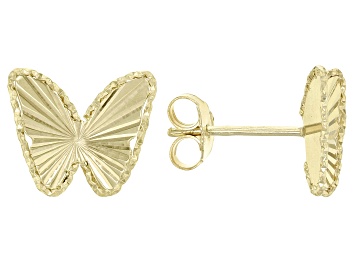 Picture of 10K Yellow Gold Butterfly Earrings