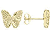 10K Yellow Gold Butterfly Earrings