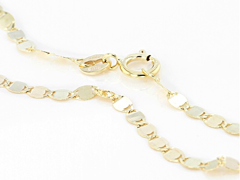 10K Yellow Gold Valentino Link 20 Inch Chain