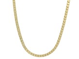 10K Yellow Gold Square Folded Box 18 Inch Chain