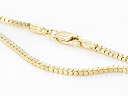thumbnail image 2 of 10K Solid Yellow Gold Box Chain Necklace – Made In Italy, 16” 18” 20” 22” 24” 26” 30” 2 of 3