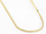 10K Yellow Gold Square Folded Box 20 Inch Chain