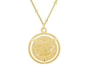 10K Yellow Gold Coin Replica 18 Inch Necklace