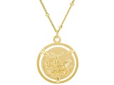 10K Yellow Gold Coin Replica 18 Inch Necklace