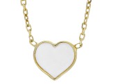 10K Yellow Gold Mother-Of-Pearl Heart Necklace