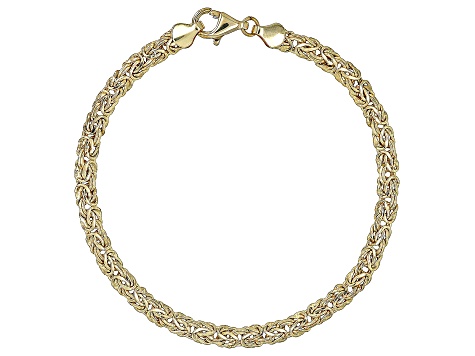 10K Yellow Gold 4MM Byzantine Link Bracelet