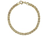 10K Yellow Gold 4MM Byzantine Link Bracelet