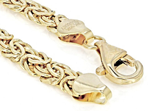 10K Yellow Gold 4MM Byzantine Link Bracelet