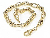 10K Yellow Gold Mixed Oval Link Bracelet