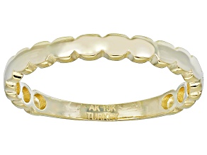 10K Yellow Gold Honey Comb Band Ring