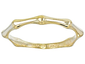 10K Yellow Gold Bamboo Band Ring