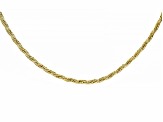10k Yellow Gold Diamond-Cut Braided Omega 18 Inch Necklace