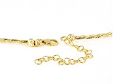 10k Yellow Gold Diamond-Cut Braided Omega 18 Inch Necklace