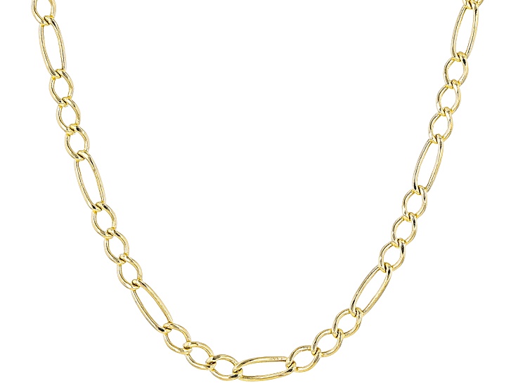 14kt yellow gold 2.50 mm figaro chain