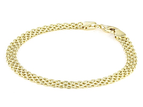 14K Yellow Gold 4mm Bismark Bracelet