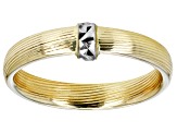 14k Yellow Gold & Rhodium Over 14k White Gold Band Ring