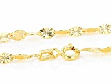 10K Yellow Gold Starburst Valentino 20 Inch Chain