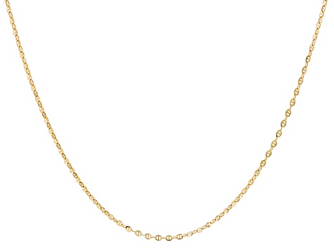 14K Yellow Gold 2mm Mariner Link 18 Inch Chain