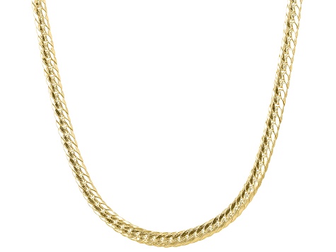10K Yellow Gold Herringbone Link 20 Inch Necklace