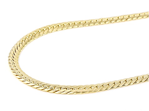 10K Yellow Gold Herringbone Link 20 Inch Necklace