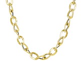 10K Yellow Gold Hammered Curb Link 18 Inch Chain