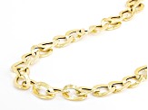 10K Yellow Gold Hammered Curb Link 18 Inch Chain