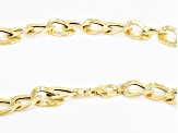 10K Yellow Gold Hammered Curb Link 18 Inch Chain