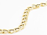 10K Yellow Gold Hammered Curb Link Bracelet