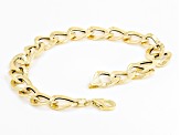 10K Yellow Gold Hammered Curb Link Bracelet